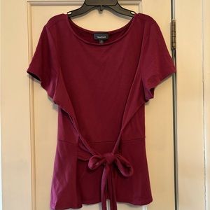 ModCloth short sleeve shirt with a tied waist